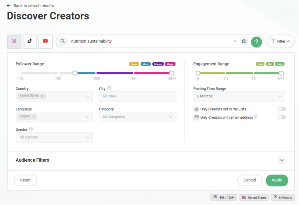 Bild zeigt die Funktion Discovery Creators