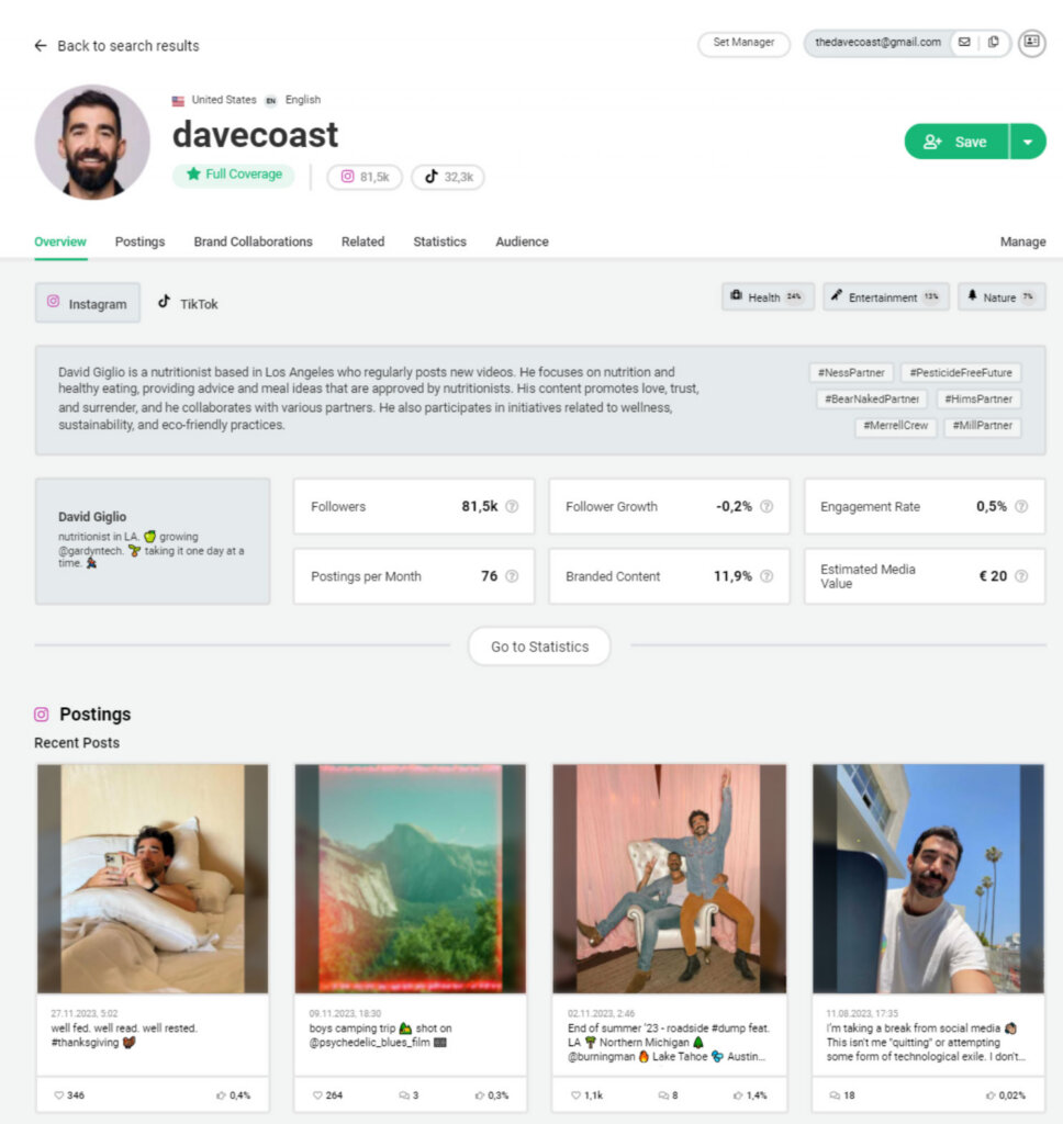 Das Bild zeigt Daves Profil. Klicken Sie hier, um mehr über ihn zu erfahren