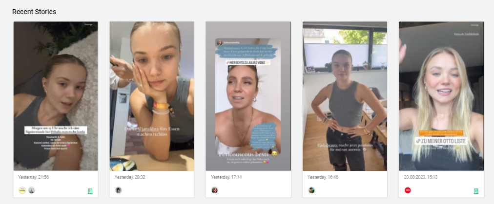 Image Overview-Tab TikTok YouTube und Facebook