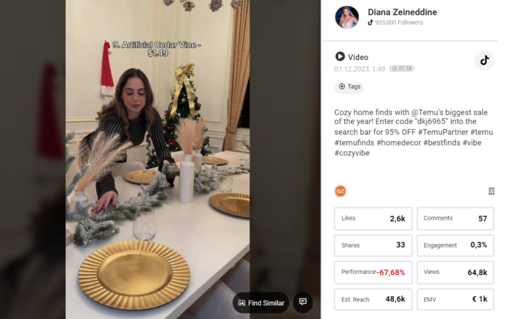 Image Diana Zeineddine shared a discount code