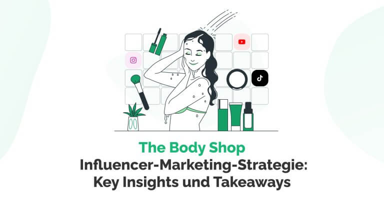 Ein Bild der Fallstudie von Body Shop, auf dem Bild sind Kosmetik Artikel in Zeichentrick dargestellt