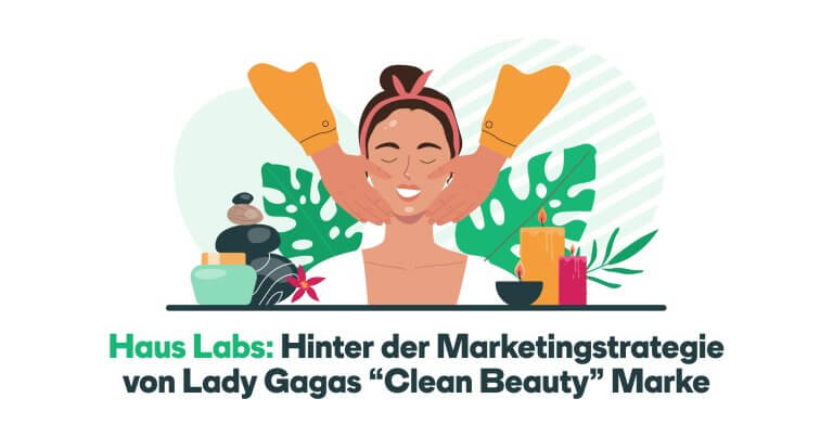 Eine Karikatur von einer Fau die die Marke Haus Labs von Ldy Gaga nutzt