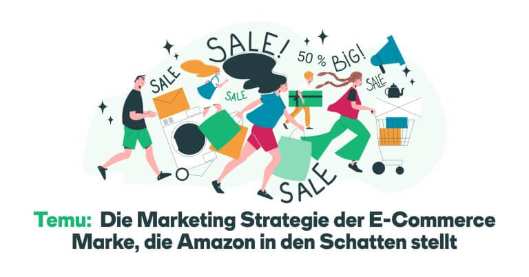 eine Gruppe von Menschen, die bei einem Ausverkauf auf Einkaufstour sind