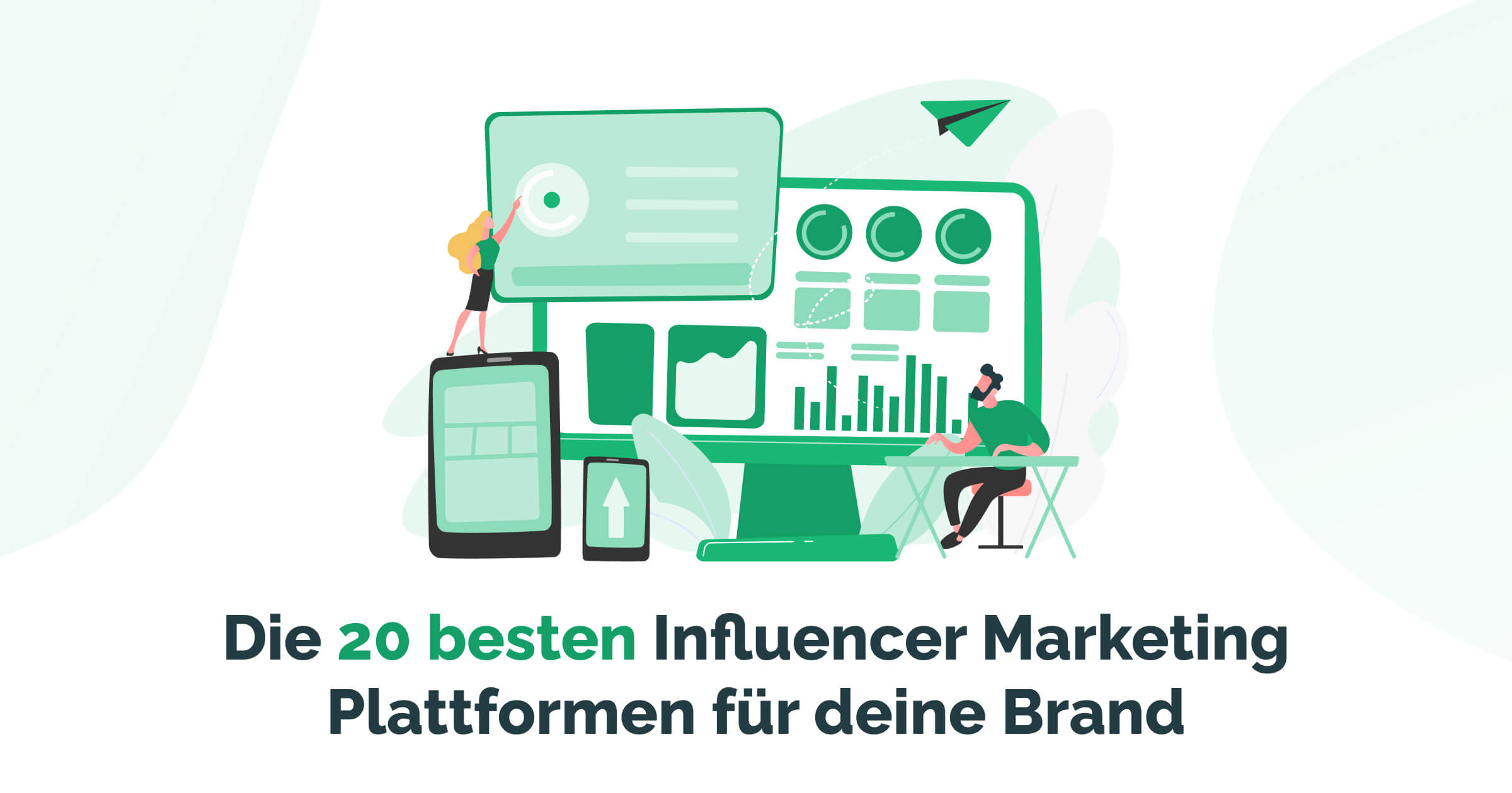 Bild mit einem Mann sitzt vor Computer und weiß nicht was die besten Influencer Marketing Plattformen sind