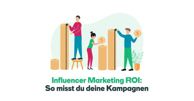 Menschen stapeln Geld, das sie durch Marketing-Tracking-ROI gesammelt haben.