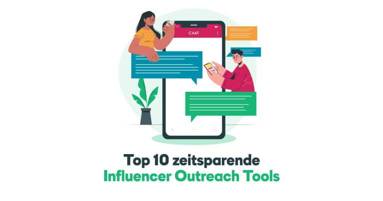 Eine Grafik in der zwei Personen auch einen Handy Chat Verlauf sehen, es soll eine Conversation vermitteln.