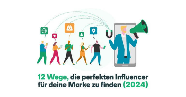 Bild mit Menschen die auf ihre Telefone schauen, und nach einem passenden Influencer suchen.