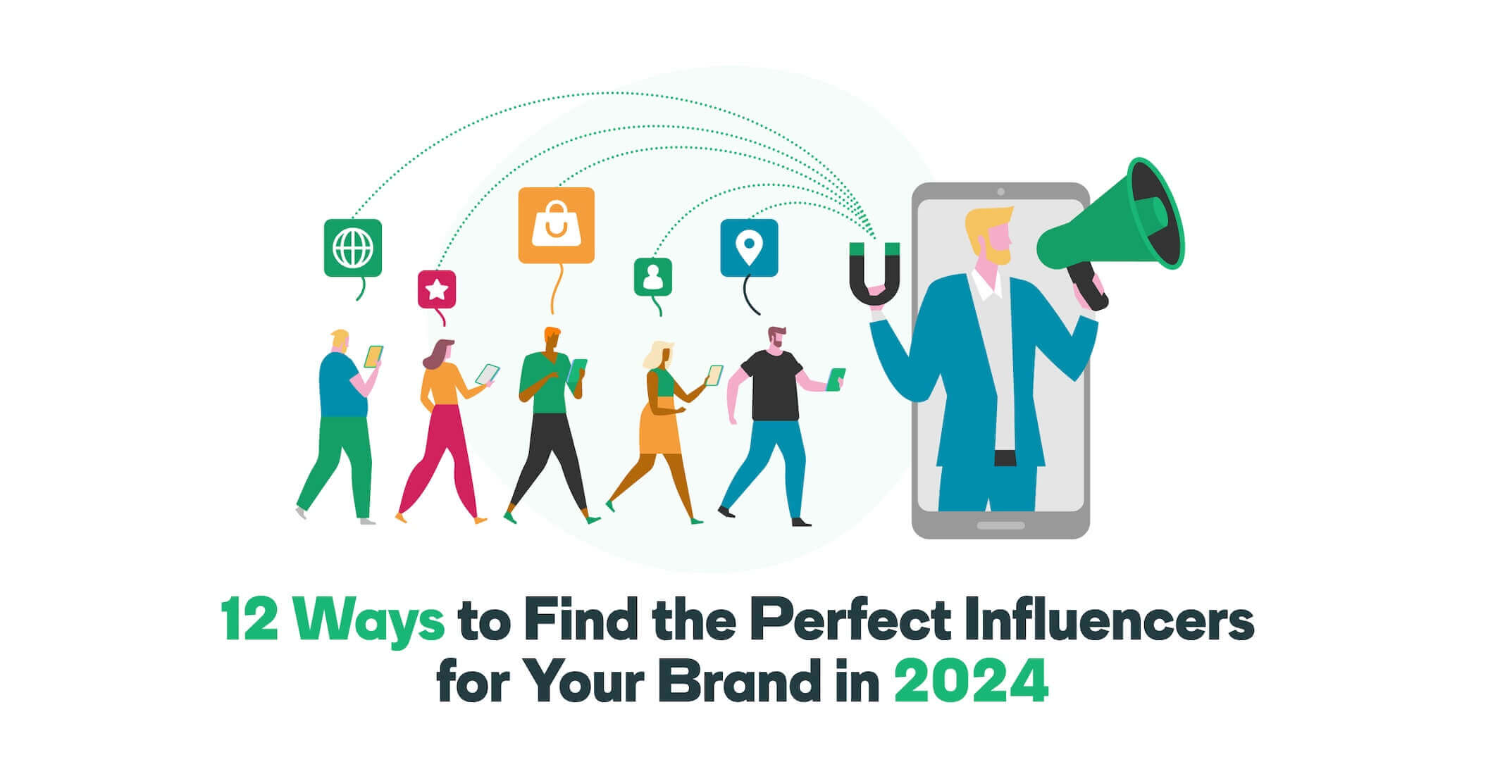 Persons look at the phone an search influencer