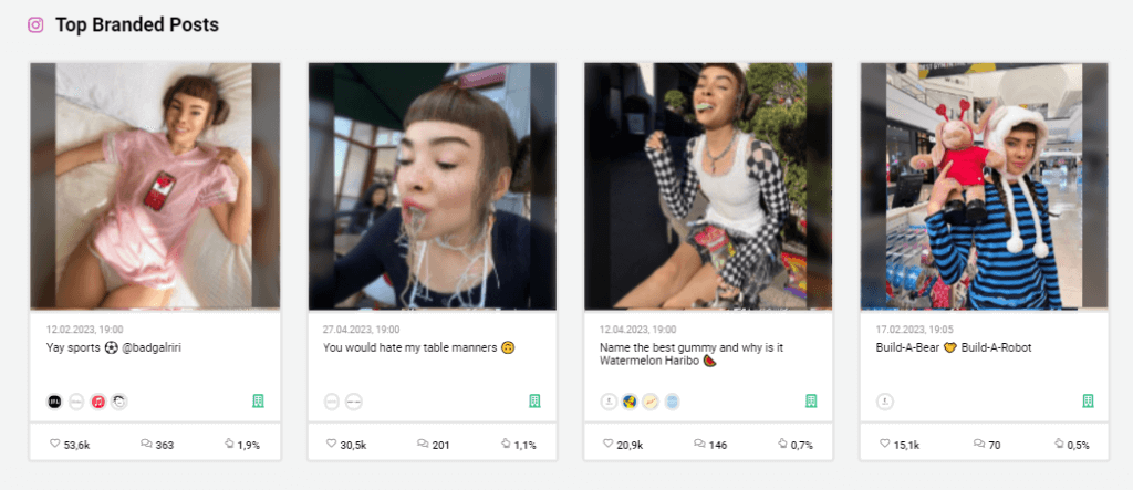 Bild der Top Branded Post Miquela Sousa