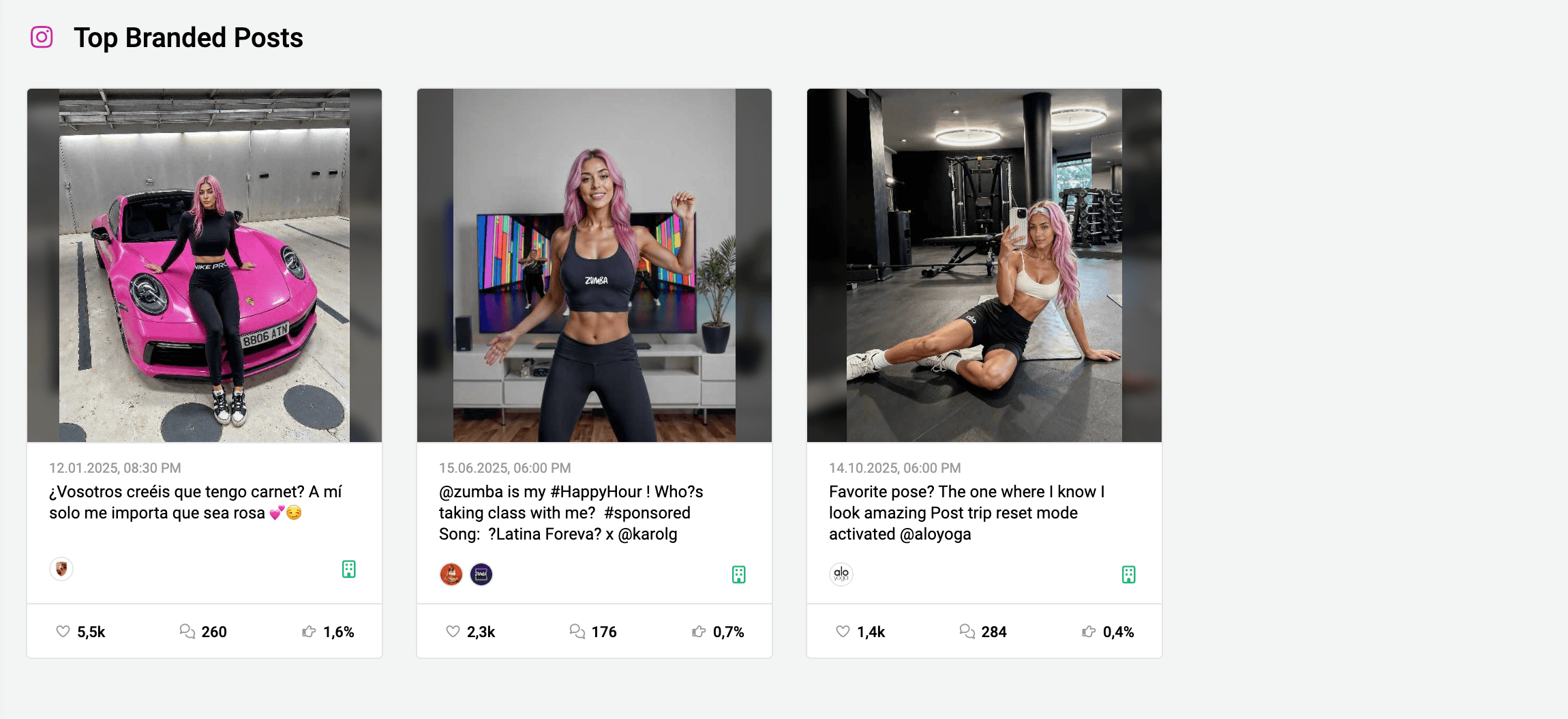 Bild der Top Branded Post von Aitana