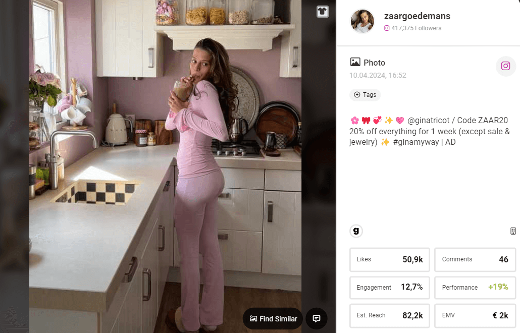  Zaar Goedmans (417k) Post which includes a 20% discount code