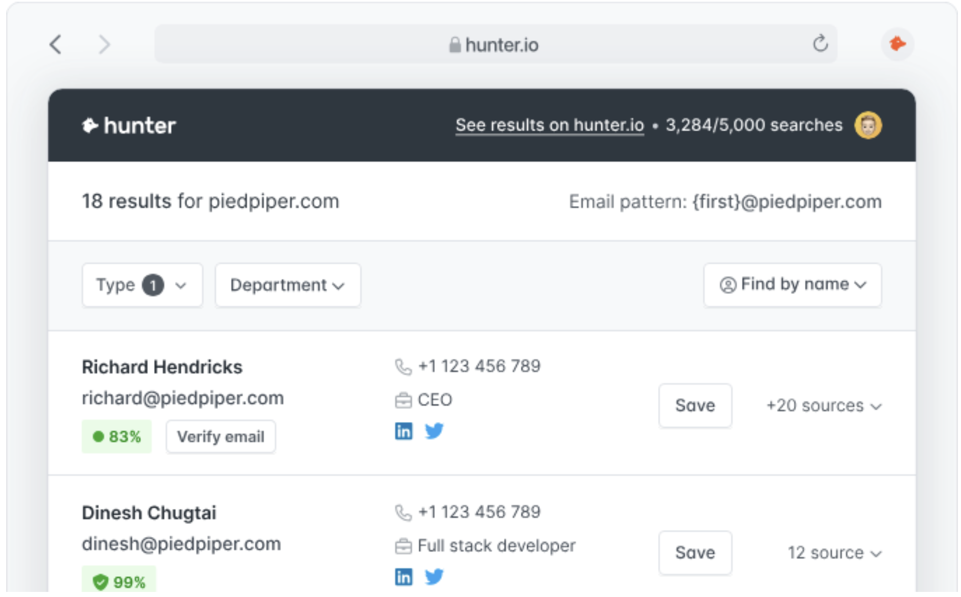 Eine visuelle Darstellung Hunter io Software Screenshot