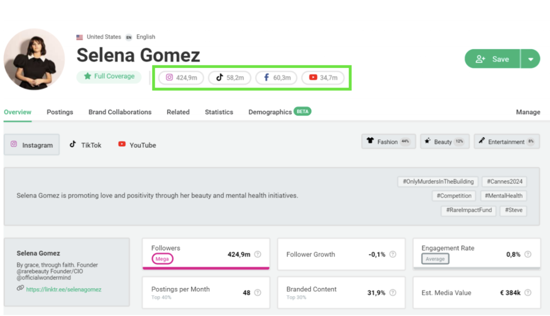 Ein Bild con Storyclash und Inhalt die Anzahl der Follower gibt dir einen schnellen Überblick