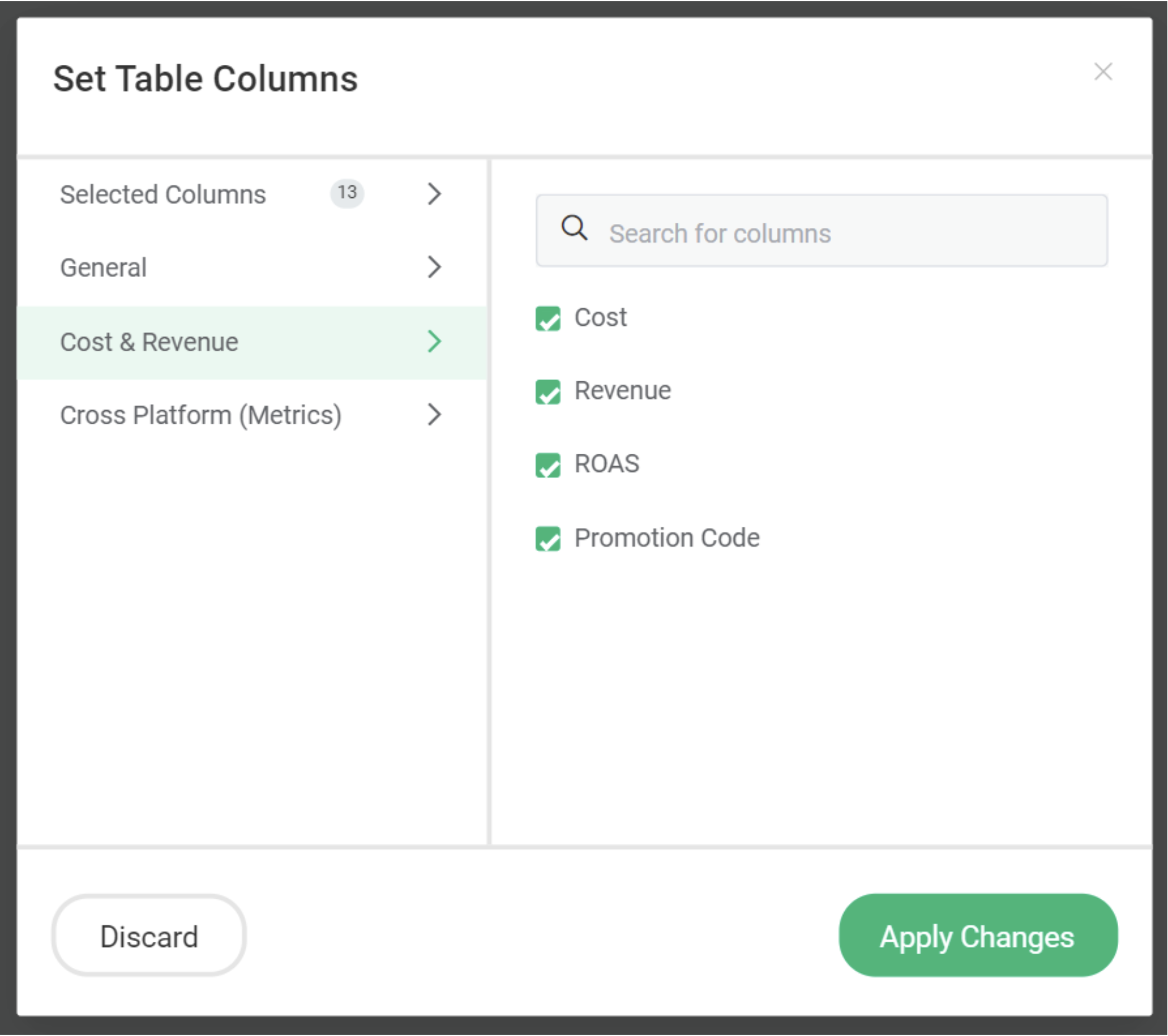 Das Bild zeigt Storyclash, wo die set Colums für die Shopify-Influencer-Marketingkampagne eingerichtet wurde.