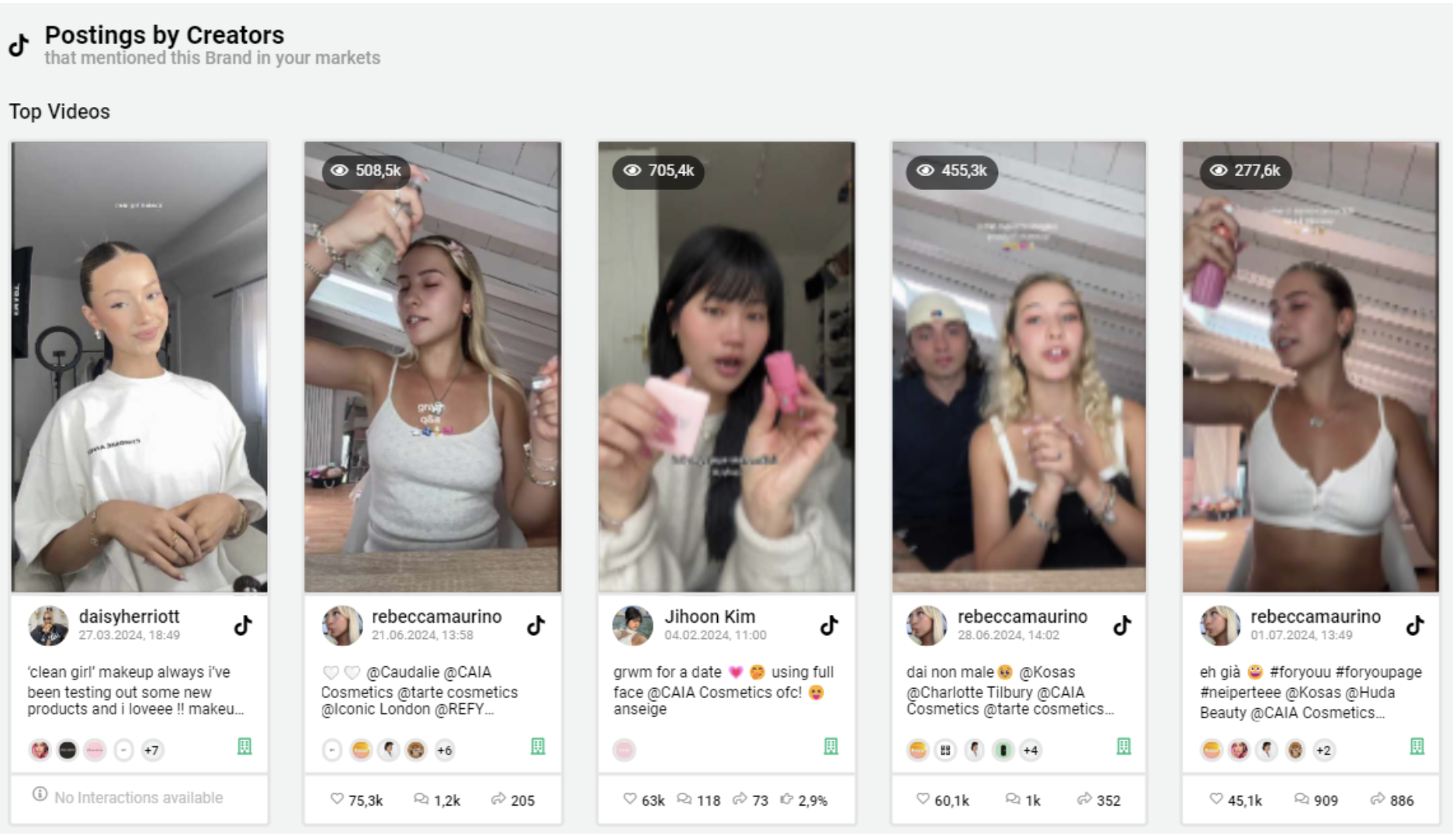 TikTok-Postings von Bella Krys