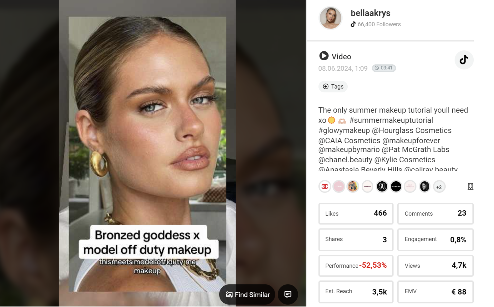 Bild von dem TikTok der Bella Krys