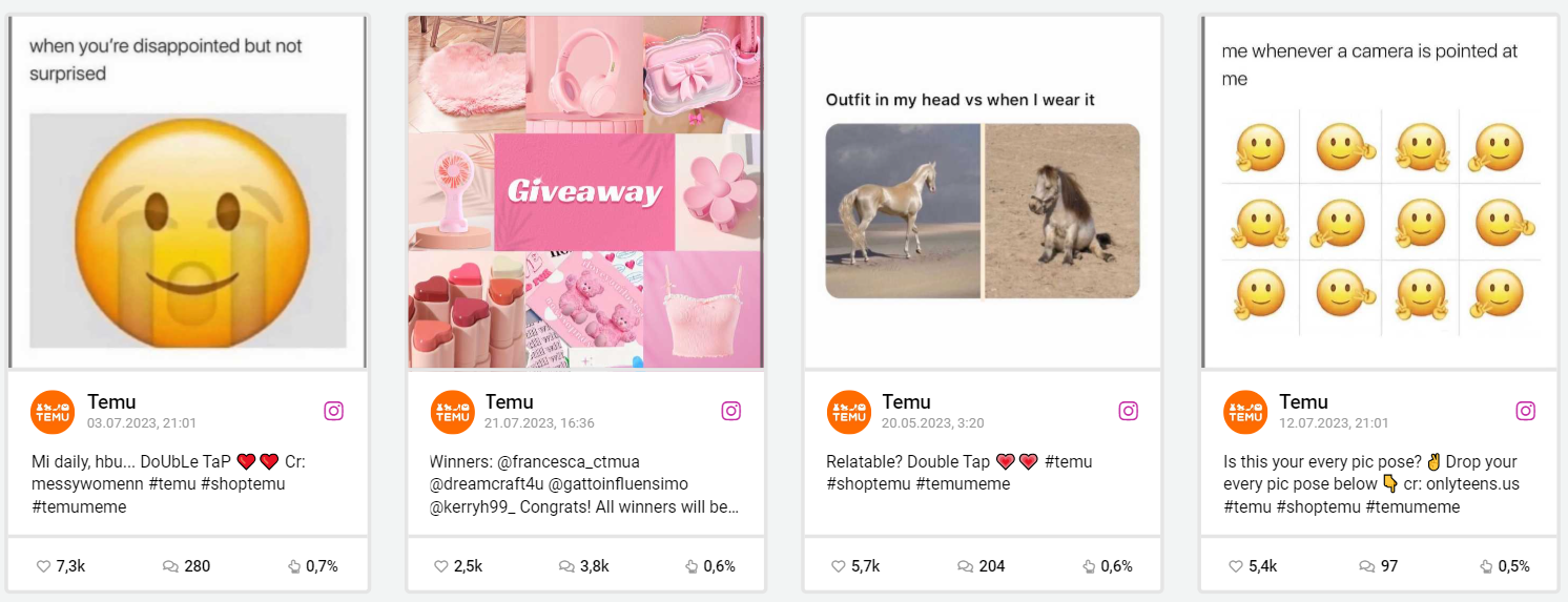 Image Example that brand tends to engage its followers