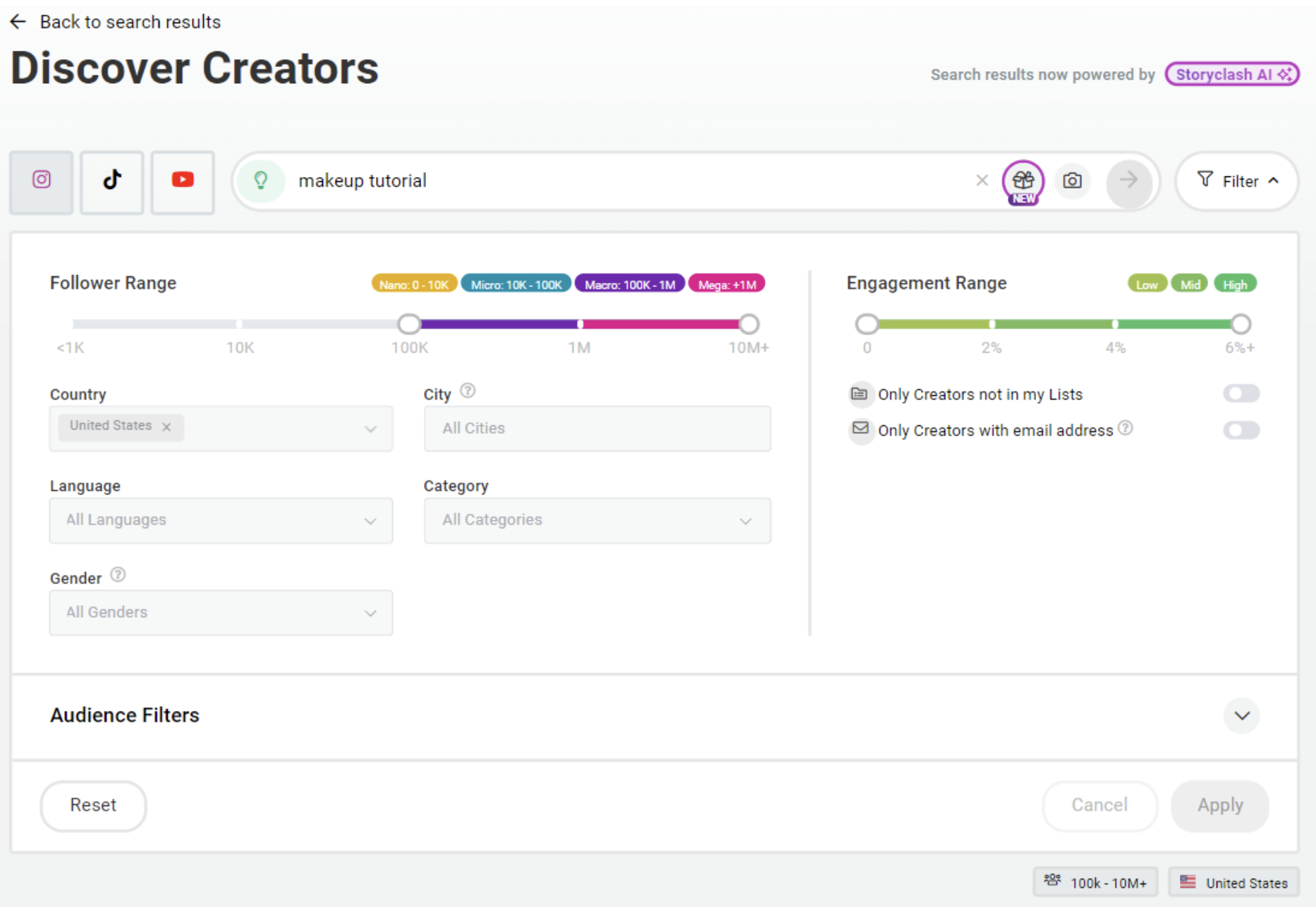 Image that show the User Interface from Soryclash Discover Creators