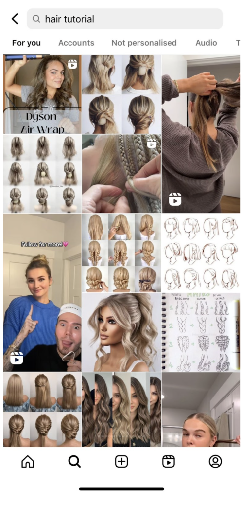 Imgage from Social media research Hair Tutorial 