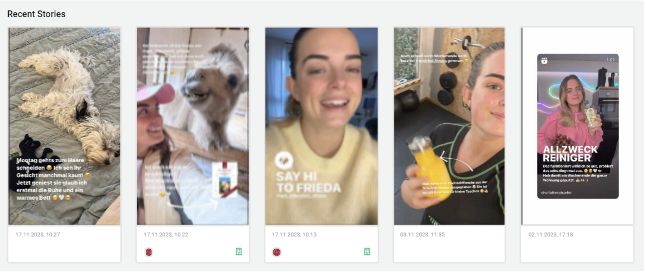 Abbildung: Storyclash kannst du dir die Stories recent Stories