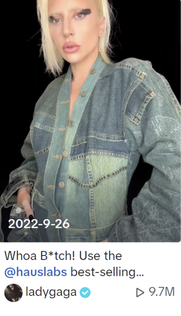 Image Haus Labs TikTok strategy with Lady Gaga